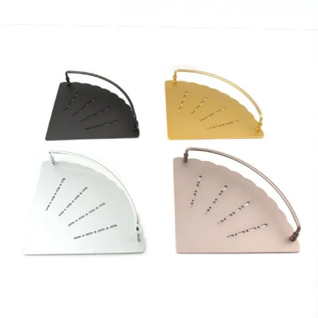 알루미늄 코너선반 240x240mm 플라워 디자인 벽걸이형 수납 선반