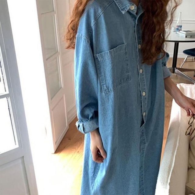 빅사이즈여성의류 봄 선물 여성원피스 청원피스 가을