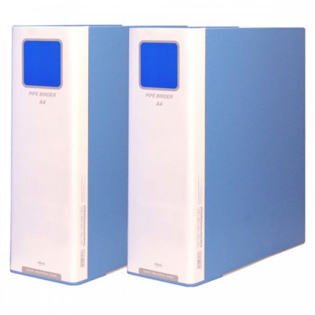 파란색 바인더 가로형 공간격 문서보관 파이프 문서 현풍파이프바인더 파일철 8cm