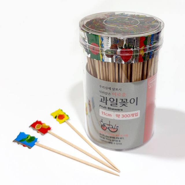 이라이프 원형 과일꽂이 이쑤시개 300개입 K456