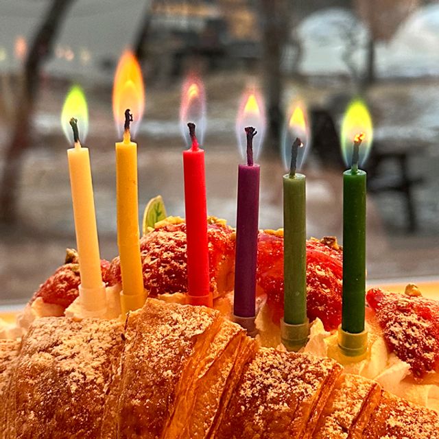 무지개초 12개입 도깨비초 생일 케이크 파티용 초
