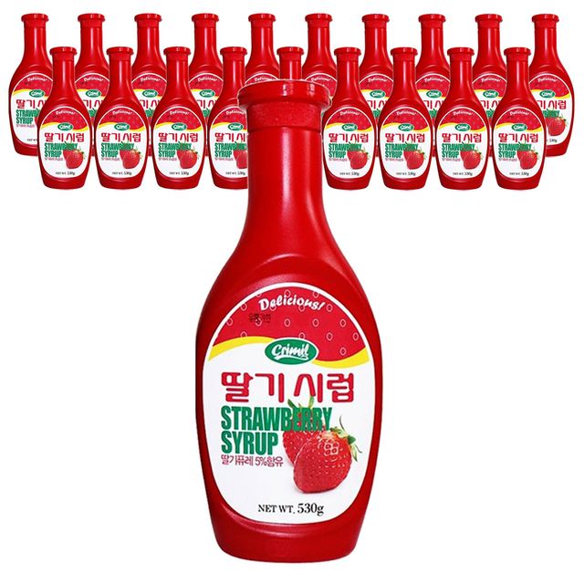 서강유업 딸기시럽 530g 20개 산업용 대량 세트