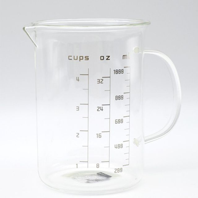 마카 유리 계량컵 비커 1000ml 대용량 제빵 용품