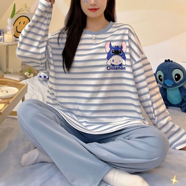 노브라 파자마 긴팔 긴바지 홈웨어 잠옷세트 외출복