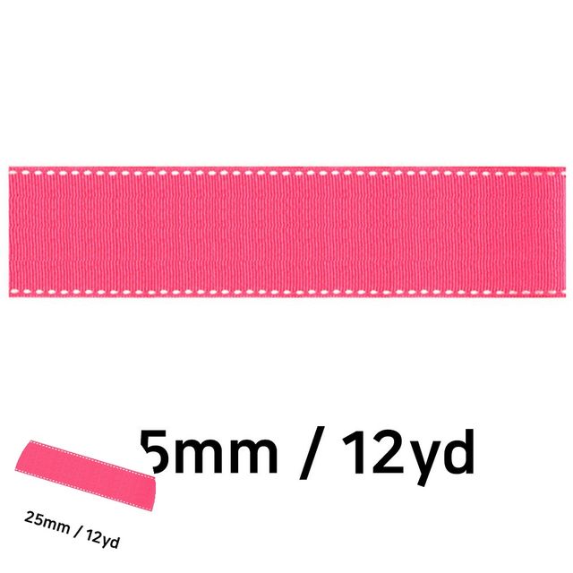 선물리본 포장타이 체리 리본 골직 스티치 롤 25mm