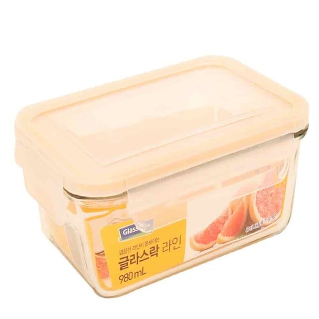 밀폐용기 980ml 반찬통유리 유리밀폐용기 냉장고밀폐용기 유리보관용기