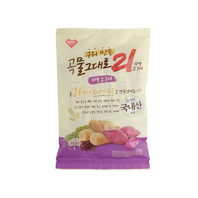 구워만든 곡물그대로21 자색고구마 150g 개미식품 항산화 과자