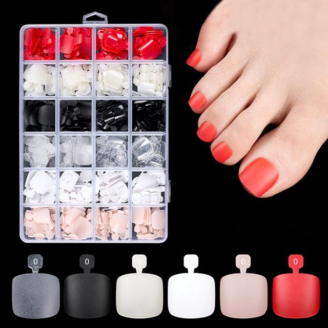 네일아트 간편부착 24칸 유무광 576pcs 컬러 패디팁