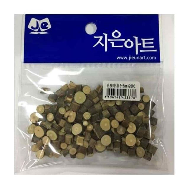 나무 원형미니 미니어처재료 우드조각 나무토막 원형나무