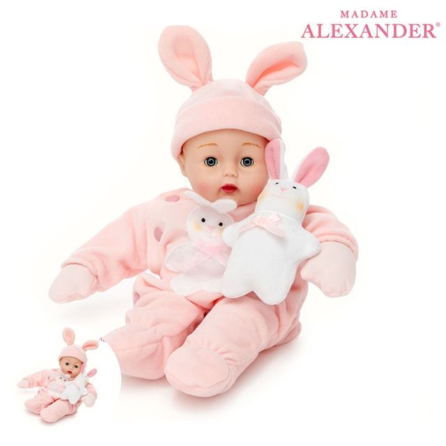 유아 애착 인형 핑크 토끼 봉제인형 31cm