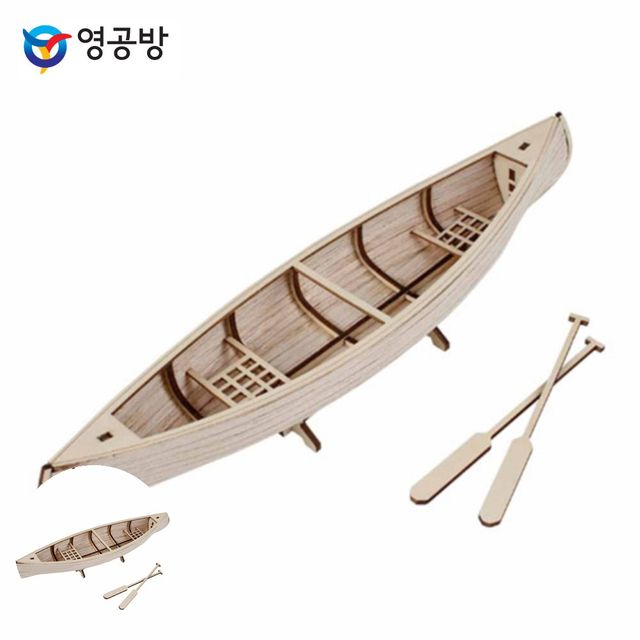 목재조립 피규어 인디언 카누