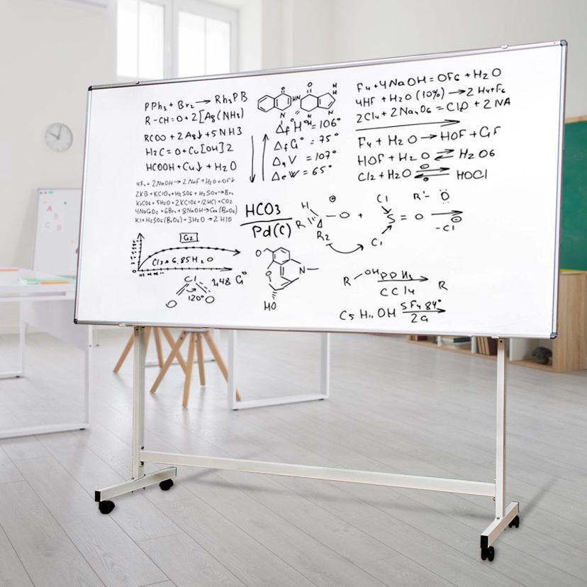 이동식 자석 화이트보드 거치대 세트 120x240cm 대형