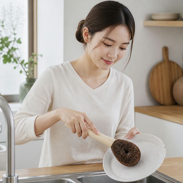 주방 세척솔 코코넛 야자수 수세미 식기 냄비 설거지 청소용품