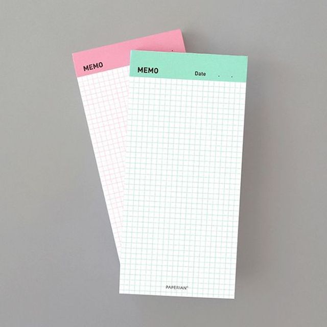 MEMO PAD_Grid 문구 학용품 - 격자형 메모 패드 실용적 노트