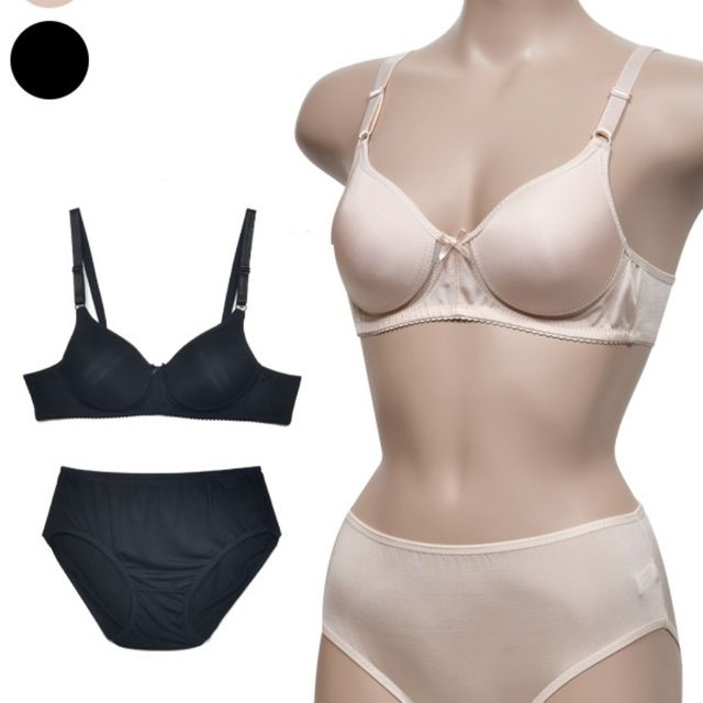 노와이어브라팬티 노와이어속옷세트 A컵 브라 팬티 세트