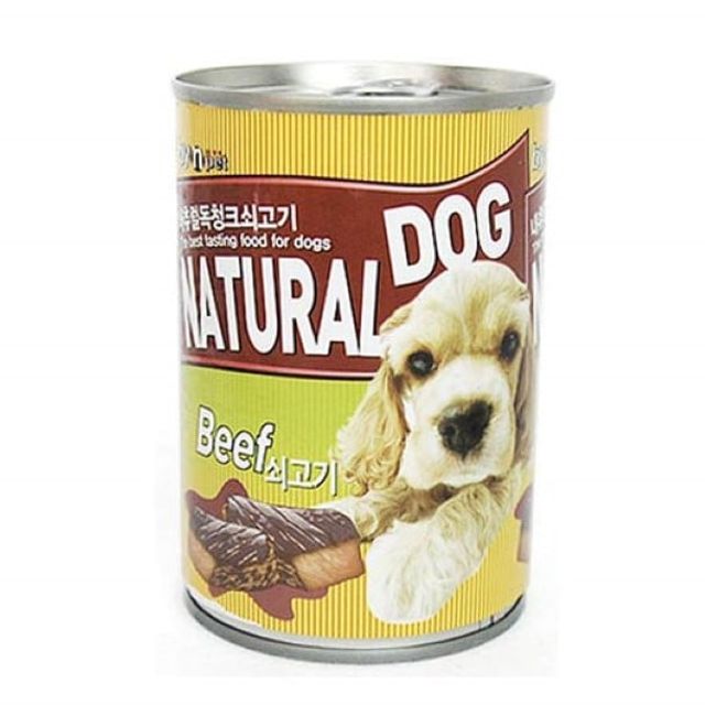 내츄럴독 소고기캔 400g 강아지 습식 사료 간식