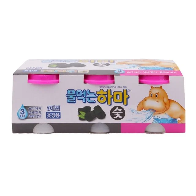 물먹는 하마 숯 습기제거제 3개입 옷장 신발장용