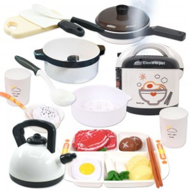스팀 디너 밥솥 소꿉 주방놀이 검정 h346a black 수증