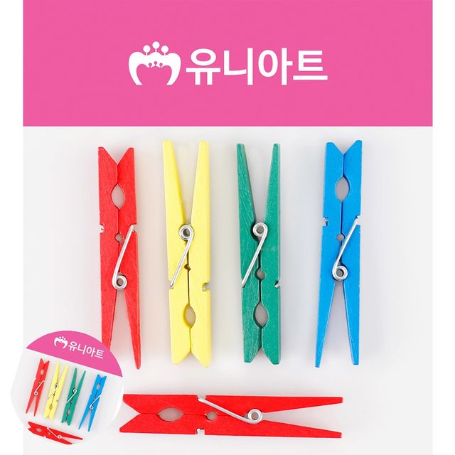 행거집게 POP집게 나무집게, 색상혼합 특대 사이즈
