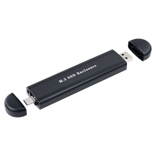 M.2 SSD 케이스 USB-C타입 USB 3.0 NVMe NGFF 호환 블랙 - 고속 데이터 전송