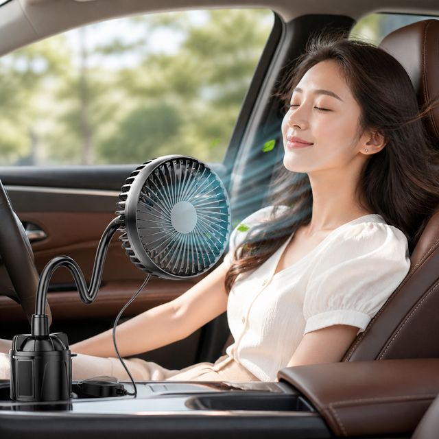 USB 3단 회전형 차량용 선풍기 컵홀더 거치대 ST-709 R-3050