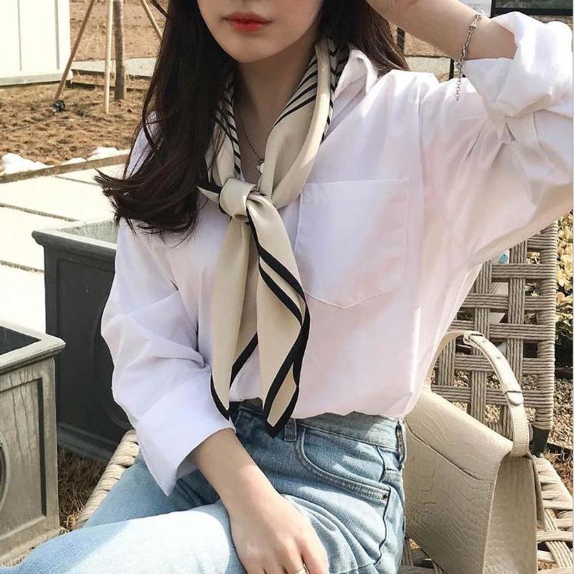 키밍 스트라이프 쁘띠 스카프 패션 목도리 헤어밴드