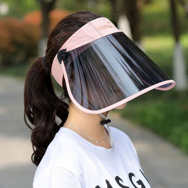 자외선차단 돌돌이 썬캡 핑크 여성 여름 모자