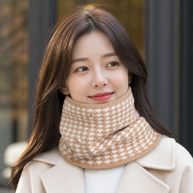 제비무늬 융털 넥워머 목도리 남녀공용 롱 머플러 가을 겨울 스카프