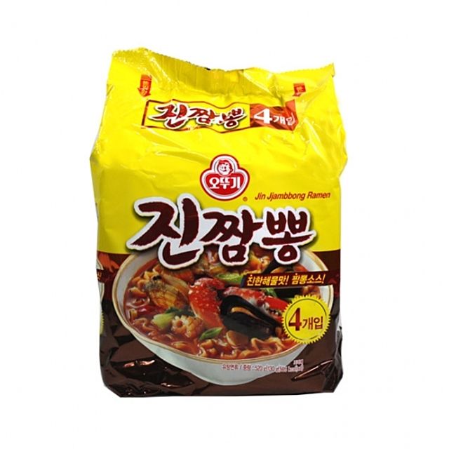 오뚜기 진짬뽕 4입 x 8팩 (32개 BOX) 봉지라면 매운맛