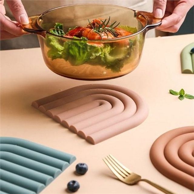 실리콘 냄비 받침 다용도 냄비 받침 미끄럼 논슬립 테이블 주전자 스크래치방지 인테리어 코스터 소품 주방