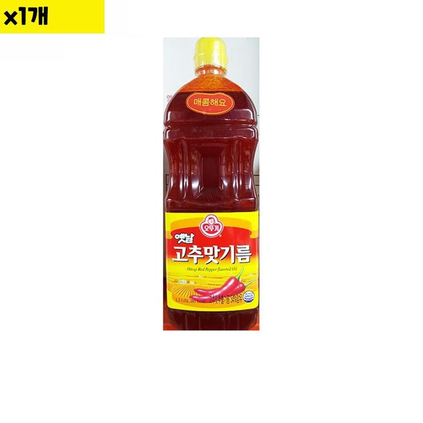 오뚜기 고추맛기름 1.5L - 중식 및 요리용 고추기름