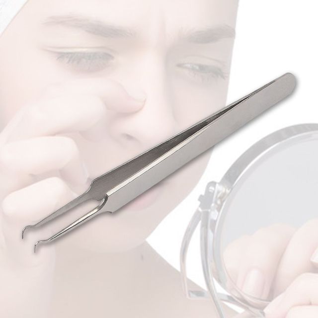 블랙헤드 피지 제거 핀셋 - 정밀한 피지 및 블랙헤드 제거를 위한 스테인리스 도구