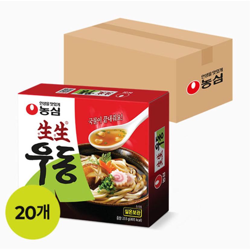 농심 생생우동 봉지 20개입 1박스 - 쫄깃한 면발 우동