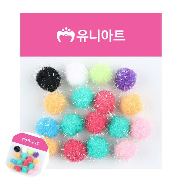 솜방울폼폼이털방울 어린이집만들기 반짝이 퐁퐁 20mm 혼합