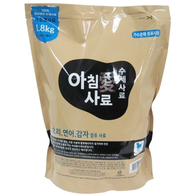 아침애 수제사료 오리 연어 감자 1.8kg - 기호성 높은 맞춤형 반려견 사료