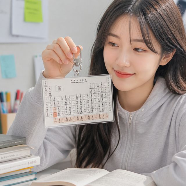 주기율표 아크릴 백참 락커 액자 열쇠고리 학생 선물용 잡화