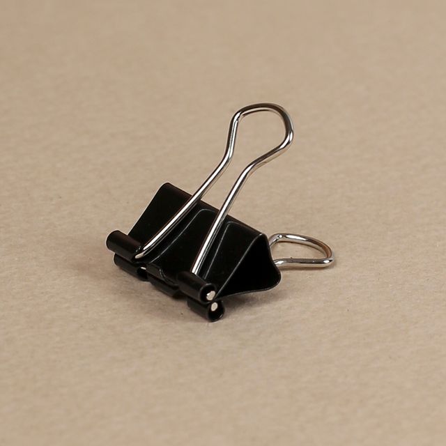 문구 존 더블클립 40p 서류 집게 클립 블랙