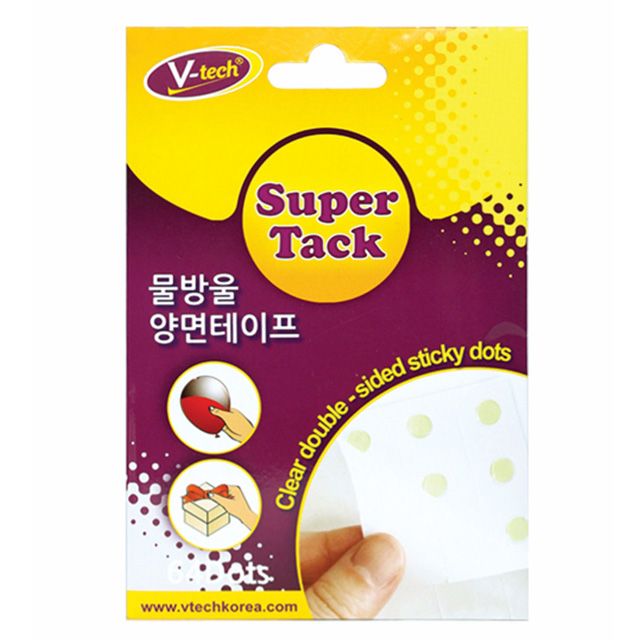 브이텍 물방울 양면 테이프 투명 64개 강력 접착