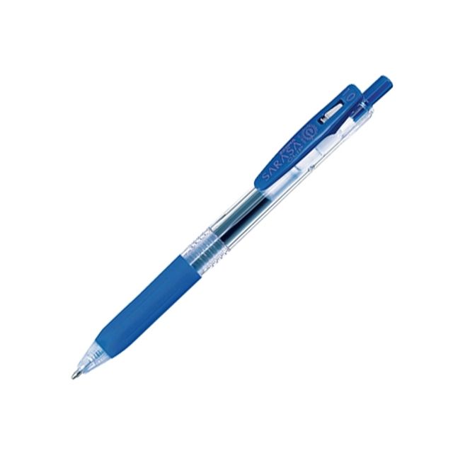 제브라 사라사 클립펜 1.0mm 청색 볼펜 - 실용적인 클립 디자인