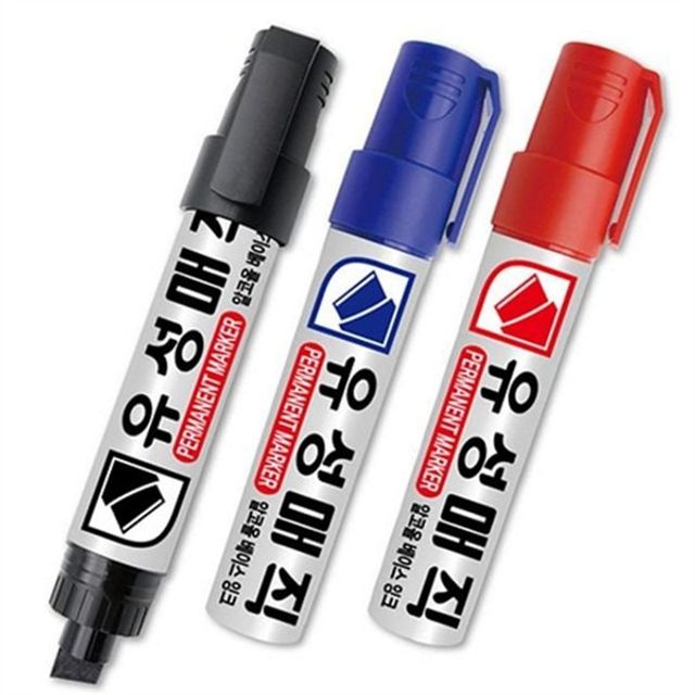 두꺼운 사각닙 유성 매직 마카펜 대형 유성 매직 글씨 미술용