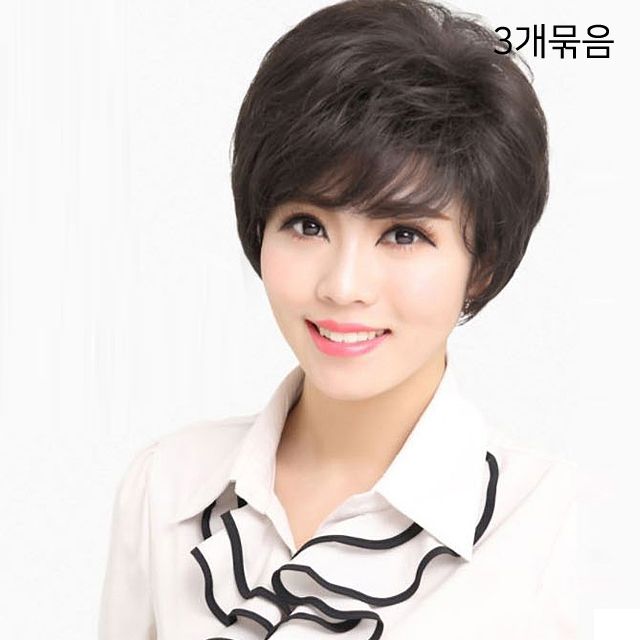 중년여성 통가발 3개 묶음 자연스러운 스타일링
