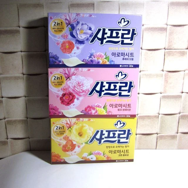 샤프란 시트형 섬유유연제 30매 - 고농축 종이 유연제