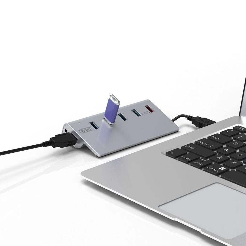 QC USB 3.2 유전원 멀티 5포트 허브 - Gen2 고속 충전