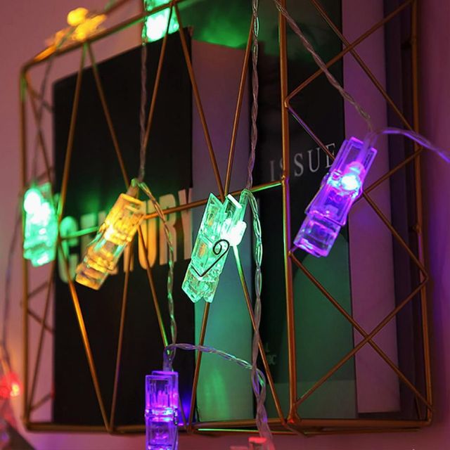 LED 클립 집게 컬러전구 2p 1.5M 10구