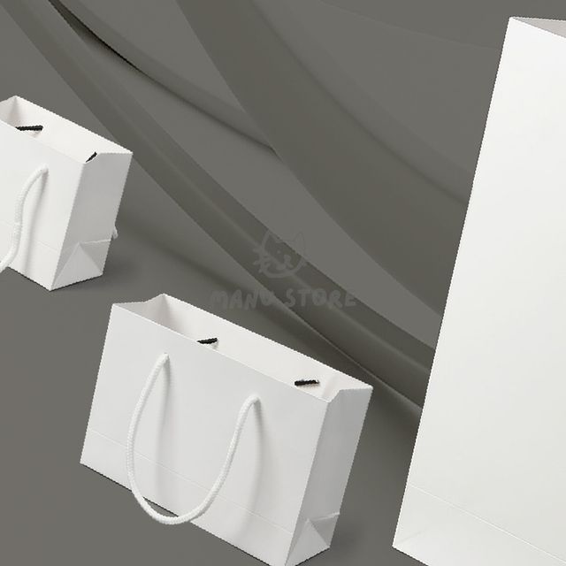 포장봉투 무지종이백 심플 가로형 종이 쇼핑백 10p세트 19x13cm 화이트