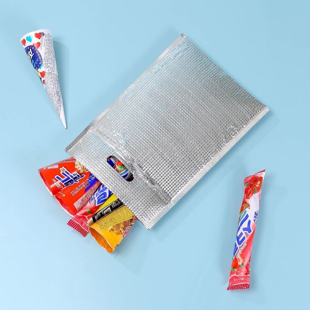 손잡이 보냉백 지퍼 15p 보온 보냉봉투 은박