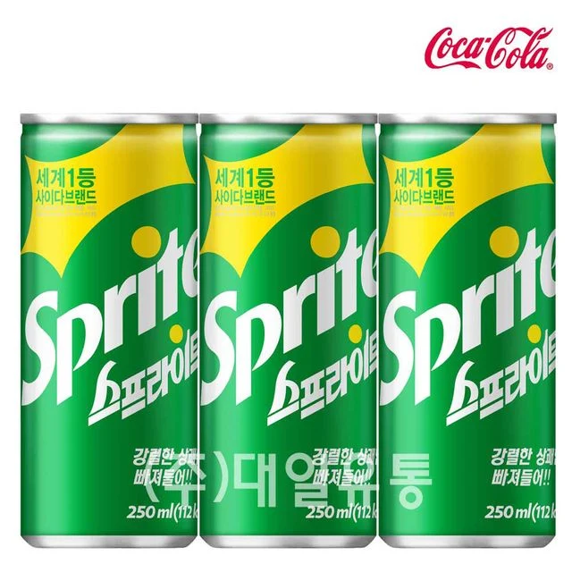 스프라이트 탄산음료 250ml X 30개 - 상쾌한 레몬라임 맛 대용량 세트