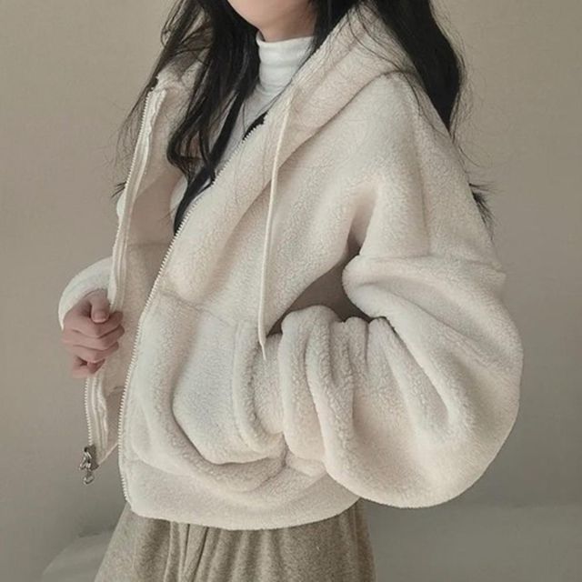 크롭 후드집업코디 후드점퍼 트레이닝 스타일 편안한