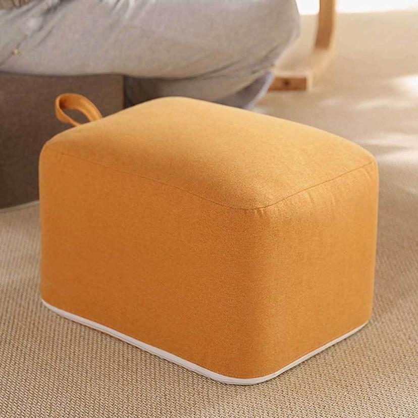 사각 스툴 40x30x30cm 오렌지 컬러 낮은 의자 보조 의자