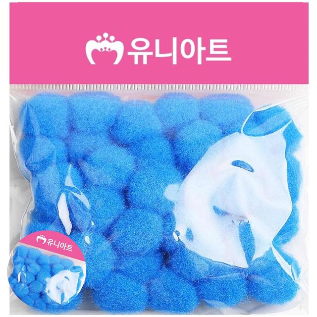 색깔뽕뽕이 파스텔뿅뿅이 퐁퐁 20mm 파랑